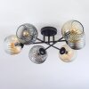 Ripoll ceiling light, globe light Amber, clear, Smoke-coloured, 6-light sources