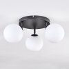 Gastor ceiling light, globe light white, 3-light sources