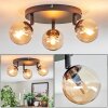 Chehalis ceiling light, globe light 40 cm Amber, 3-light sources