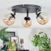 Chehalis ceiling light, globe light 40 cm Amber, 3-light sources
