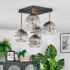 Ripoll ceiling light, globe light gold, black, 5-light sources
