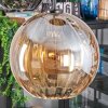 Koyoto hanging light, globe light, pendant light 45 cm Amber, clear, Smoke-coloured, 5-light sources