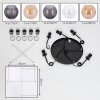 Koyoto hanging light, globe light, pendant light 45 cm Amber, clear, Smoke-coloured, 5-light sources