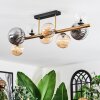 Chehalis ceiling light, globe light gold, black, 8-light sources