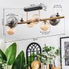 Chehalis ceiling light, globe light gold, black, 8-light sources