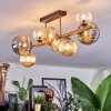 Chehalis ceiling light, globe light gold, black, 8-light sources