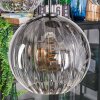 Koyoto hanging light, globe light, pendant light clear, Smoke-coloured, 5-light sources