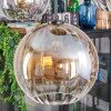 Koyoto hanging light, globe light, pendant light Amber, clear, Smoke-coloured, 5-light sources