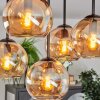Koyoto ceiling light, globe light 37 cm Amber, 5-light sources