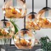 Koyoto ceiling light, globe light 37 cm Amber, 5-light sources
