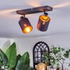 Fallhagen ceiling light, ceiling spotlight black, 2-light sources