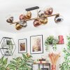 Koyoto ceiling light, globe light gold, black, 10-light sources