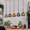 Koyoto hanging light, globe light, pendant light Ecru, black, 5-light sources
