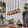 Koyoto hanging light, globe light, pendant light Ecru, black, 5-light sources