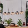 Koyoto hanging light, globe light, pendant light Ecru, black, 5-light sources