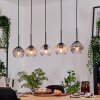 Koyoto hanging light, globe light, pendant light Ecru, black, 5-light sources