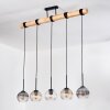 Koyoto hanging light, globe light, pendant light Ecru, black, 5-light sources