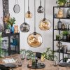 Ripoll hanging light, globe light, pendant light Amber, Smoke-coloured, 5-light sources