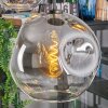 Ripoll hanging light, globe light, pendant light clear, Smoke-coloured, 5-light sources