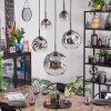 Ripoll hanging light, globe light, pendant light clear, Smoke-coloured, 5-light sources