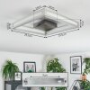 Danor ceiling light LED matt nickel, 1-light source