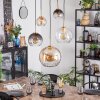 Koyoto hanging light, globe light, pendant light gold, black, 5-light sources