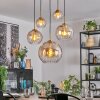 Koyoto hanging light, globe light, pendant light gold, black, 5-light sources