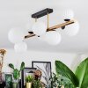 Chehalis ceiling light, globe light gold, black, 8-light sources