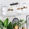 Chehalis ceiling light, globe light gold, black, 8-light sources