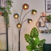 Koyoto globe light, floor lamp blue, green, clear, coppery, 5-light sources