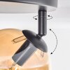 Gastor ceiling light, globe light Amber, clear, Smoke-coloured, 3-light sources