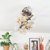 Ripoll ceiling light, globe light gold, black, 8-light sources