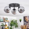 Ripoll ceiling light, globe light Smoke-coloured, 3-light sources