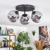Ripoll ceiling light, globe light Smoke-coloured, 3-light sources