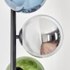 Gastor globe light, floor lamp 33 cm blue, chrome, green, Smoke-coloured, 5-light sources