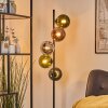 Gastor globe light, floor lamp 33 cm blue, chrome, green, coppery, Smoke-coloured, 5-light sources
