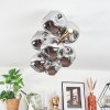 Ripoll ceiling light, globe light gold, black, 8-light sources