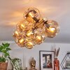 Ripoll ceiling light, globe light gold, black, 10-light sources