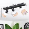 Fallhagen ceiling light, ceiling spotlight black, 3-light sources