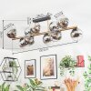 Koyoto ceiling light, globe light gold, black, 10-light sources
