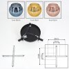 Koyoto ceiling light, globe light blue, gold, coppery, 3-light sources