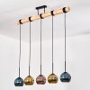 Koyoto hanging light, globe light, pendant light Ecru, black, 5-light sources