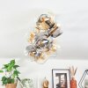Ripoll ceiling light, globe light gold, black, 8-light sources