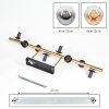 Ripoll ceiling light, globe light gold, black, 8-light sources