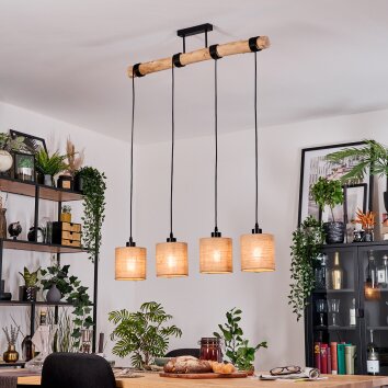Soungou hanging light, pendant light Ecru, black, 4-light sources