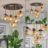 Ripoll ceiling light, globe light brass, black, 5-light sources