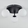 Chehalis ceiling light, globe light 44 cm white, 3-light sources