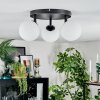 Chehalis ceiling light, globe light 44 cm white, 3-light sources