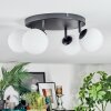 Chehalis ceiling light, globe light white, 4-light sources