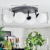Chehalis ceiling light, globe light white, 4-light sources